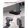 imageLamicall Headphone Stand Headset Hanger  360 Degree Rotation Earphone Hook Holder Mount Table Headphone Stand with Cable Organizer Gaming Headset Clamp for HyperX Razer Sony Sennheiser  BlackBlack