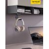 imageLamicall Headphone Stand Headset Hanger  360 Degree Rotation Earphone Hook Holder Mount Table Headphone Stand with Cable Organizer Gaming Headset Clamp for HyperX Razer Sony Sennheiser  BlackBlack