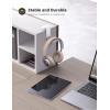 imageLamicall Headphone Stand Headset Hanger  360 Degree Rotation Earphone Hook Holder Mount Table Headphone Stand with Cable Organizer Gaming Headset Clamp for HyperX Razer Sony Sennheiser  BlackWhite