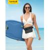 imageLamicall Waterproof Fanny Pack  2Pack Easy Handling Dry Bags Waterproof Pouch with Elastic Waist Strap for Swimming Beach Kayaking Cruise Ship Essentials 87 for iPhone 16 15 14 13 Pro MaxBlack