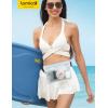 imageLamicall Waterproof Fanny Pack  2Pack Easy Handling Dry Bags Waterproof Pouch with Elastic Waist Strap for Swimming Beach Kayaking Cruise Ship Essentials 87 for iPhone 16 15 14 13 Pro MaxClear