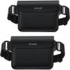 imageLamicall 2Pack Waterproof Fanny Packs Dry Bag Pouch  Elastic Waist Strap Phone Waterproof Waist Pouch Dry Bag Beach Kayaking Swimming Cruise Essentials 87 for iPhone 16 15 14 13 Pro MaxBlack
