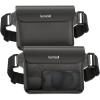 imageLamicall 2Pack Waterproof Fanny Packs Dry Bag Pouch  Elastic Waist Strap Phone Waterproof Waist Pouch Dry Bag Beach Kayaking Swimming Cruise Essentials 87 for iPhone 16 15 14 13 Pro MaxTransparent Black