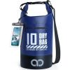 imageLamicall Dry Bag Waterproof Backpack  Zippered Pocket 10L20L Roll Top Waterproof Bag with Water proof Phone Case Floatable Drybag for Swimming Boating Kayaking Camping BeachNavy Blue
