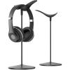 imageLamicall Headphone Stand Desktop Headset Holder  Desk Earphone Stand for All Headsets Such as Airpods Max HyperX Gaming Headphones BeatsSennheiser Music Headphones  BlackBlack