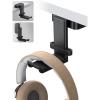 imageLamicall Headphone Stand Headset Hanger  360 Degree Rotation Earphone Hook Holder Mount Table Headphone Stand with Cable Organizer Gaming Headset Clamp for HyperX Razer Sony Sennheiser  BlackBlack