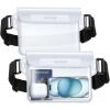 imageLamicall Waterproof Fanny Pack  2Pack Easy Handling Dry Bags Waterproof Pouch with Elastic Waist Strap for Swimming Beach Kayaking Cruise Ship Essentials 87 for iPhone 16 15 14 13 Pro MaxClear