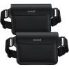 imageLamicall Waterproof Fanny Pack  2Pack Easy Handling Dry Bags Waterproof Pouch with Elastic Waist Strap for Swimming Beach Kayaking Cruise Ship Essentials 87 for iPhone 16 15 14 13 Pro MaxBlack