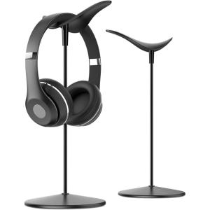 imageLamicall Headphone Stand Desktop Headset Holder  Desk Earphone Stand for All Headsets Such as Airpods Max HyperX Gaming Headphones BeatsSennheiser Music Headphones  BlackBlack