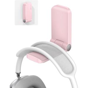 imageLamicall Headphone Stand Sticky Headset Hanger  Adhesive Headphone Holder Hook Mount Headset Stand Holder Clip Under Desk Earphone Clamp for Airpods Max HyperX Sennheiser BlackPink  One Pack
