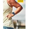imageLamicall Aluminum Rugged Screen Protector Case Armor Designed for Apple Watch 45mm44mm Bumper Metal Watch Case Protective Armor Cover No Screen Protector Blue 9H Tempered Glass