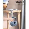 imageLamicall Headphone Stand Headset Hanger  360 Rotating Upgraded Earphones Holder Hook Mount Clamp Under Desk for Airpods Max Sennheiser More Black