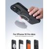 imageLamicall Magnetic Case for iPhone 14 Pro  Magnet Case Compatible for Magsafe AntiSlip Edge MILGrade Airbag Shockproof Translucent Hard Slim Protective Apple iPhone 14 Pro Cover BlackBlack