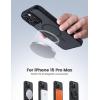 imageLamicall Magnetic Case for iPhone 14 Pro  Magnet Case Compatible for Magsafe AntiSlip Edge MILGrade Airbag Shockproof Translucent Hard Slim Protective Apple iPhone 14 Pro Cover BlackBlack