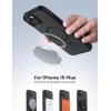 imageLamicall Magnetic Case for iPhone 14 Pro  Magnet Case Compatible for Magsafe AntiSlip Edge MILGrade Airbag Shockproof Translucent Hard Slim Protective Apple iPhone 14 Pro Cover BlackBlack
