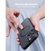 imageLamicall Magnetic Case for iPhone 14 Pro  Magnet Case Compatible for Magsafe AntiSlip Edge MILGrade Airbag Shockproof Translucent Hard Slim Protective Apple iPhone 14 Pro Cover BlackBlack