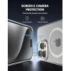 imageLamicall Magnetic Case for iPhone 14 Pro  Magnet Case Compatible for Magsafe AntiSlip Edge MILGrade Airbag Shockproof Translucent Hard Slim Protective Apple iPhone 14 Pro Cover BlackClear