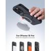 imageLamicall Magnetic Case for iPhone 14 Pro  Magnet Case Compatible for Magsafe AntiSlip Edge MILGrade Airbag Shockproof Translucent Hard Slim Protective Apple iPhone 14 Pro Cover BlackBlack