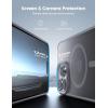 imageLamicall Magnetic Case for iPhone 14 Pro  Magnet Case Compatible for Magsafe AntiSlip Edge MILGrade Airbag Shockproof Translucent Hard Slim Protective Apple iPhone 14 Pro Cover BlackGray