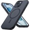 imageLamicall Magnetic Case for iPhone 14 Pro  Magnet Case Compatible for Magsafe AntiSlip Edge MILGrade Airbag Shockproof Translucent Hard Slim Protective Apple iPhone 14 Pro Cover BlackBlack