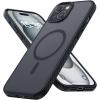 imageLamicall Magnetic Case for iPhone 14 Pro  Magnet Case Compatible for Magsafe AntiSlip Edge MILGrade Airbag Shockproof Translucent Hard Slim Protective Apple iPhone 14 Pro Cover BlackBlack