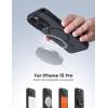 imageLamicall Magnetic Case for iPhone 14 Pro  Magnet Case Compatible for Magsafe AntiSlip Edge MILGrade Airbag Shockproof Translucent Hard Slim Protective Apple iPhone 14 Pro Cover BlackBlack