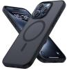 imageLamicall Magnetic Case for iPhone 14 Pro  Magnet Case Compatible for Magsafe AntiSlip Edge MILGrade Airbag Shockproof Translucent Hard Slim Protective Apple iPhone 14 Pro Cover BlackBlack