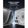 imageLamicall Magnetic Case for iPhone 14 Pro  Magnet Case Compatible for Magsafe AntiSlip Edge MILGrade Airbag Shockproof Translucent Hard Slim Protective Apple iPhone 14 Pro Cover BlackClear