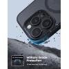 imageLamicall Magnetic Case for iPhone 14 Pro  Magnet Case Compatible for Magsafe AntiSlip Edge MILGrade Airbag Shockproof Translucent Hard Slim Protective Apple iPhone 14 Pro Cover BlackBlack