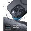 imageLamicall Magnetic Case for iPhone 14 Pro  Magnet Case Compatible for Magsafe AntiSlip Edge MILGrade Airbag Shockproof Translucent Hard Slim Protective Apple iPhone 14 Pro Cover BlackBlack