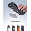 imageLamicall Magnetic Case for iPhone 14 Pro  Magnet Case Compatible for Magsafe AntiSlip Edge MILGrade Airbag Shockproof Translucent Hard Slim Protective Apple iPhone 14 Pro Cover BlackBlack
