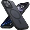 imageLamicall Magnetic Case for iPhone 14 Pro  Magnet Case Compatible for Magsafe AntiSlip Edge MILGrade Airbag Shockproof Translucent Hard Slim Protective Apple iPhone 14 Pro Cover BlackBlack