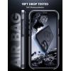 imageLamicall Magnetic Phone Case for MagSafe  18 FT MilGrade Drop Protection Shockproof Case with Air Bumpers Metal Buttons for iPhone 15 Pro Max Black Titanium15 61