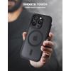 imageLamicall Magnetic Phone Case for MagSafe  18 FT MilGrade Drop Protection Shockproof Case with Air Bumpers Metal Buttons for iPhone 15 Pro Max Black Titanium15 Pro 61