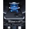 imageLamicall Magnetic Phone Case for MagSafe  18 FT MilGrade Drop Protection Shockproof Case with Air Bumpers Metal Buttons for iPhone 15 Pro Max Black Titanium15 Plus67