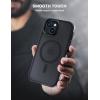 imageLamicall Magnetic Phone Case for MagSafe  18 FT MilGrade Drop Protection Shockproof Case with Air Bumpers Metal Buttons for iPhone 15 Pro Max Black Titanium15 61