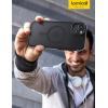 imageLamicall Magnetic Phone Case for MagSafe  18 FT MilGrade Drop Protection Shockproof Case with Air Bumpers Metal Buttons for iPhone 15 Pro Max Black Titanium15 Plus67