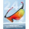 imageLamicall Polarized Sports Sunglasses for Men Women 24g UV400 Protection Sun Glasses for Cycling Running Baseball FishingBlack Framered Lens
