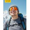 imageLamicall Polarized Sports Sunglasses for Men Women 24g UV400 Protection Sun Glasses for Cycling Running Baseball FishingBlack Framered Lens