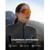 imageLamicall Polarized Sports Sunglasses for Men Women 24g UV400 Protection Sun Glasses for Cycling Running Baseball FishingBlack Framered Lens