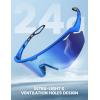 imageLamicall Polarized Sports Sunglasses for Men Women 24g UV400 Protection Sun Glasses for Cycling Running Baseball FishingBlue Frameblue Lens