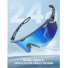 imageLamicall Polarized Sports Sunglasses for Men Women 24g UV400 Protection Sun Glasses for Cycling Running Baseball FishingGray Frameblue Green Lens