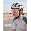imageLamicall Polarized Sports Sunglasses for Men Women 24g UV400 Protection Sun Glasses for Cycling Running Baseball FishingPink Framepink Lens