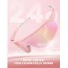 imageLamicall Polarized Sports Sunglasses for Men Women 24g UV400 Protection Sun Glasses for Cycling Running Baseball FishingPink Framepink Lens