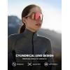 imageLamicall Polarized Sports Sunglasses for Men Women 24g UV400 Protection Sun Glasses for Cycling Running Baseball FishingPink Framepink Lens