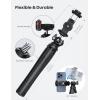 imageLamicall Tripod for iPhone  3 in 1 Flexible Phone Tripod with Wireless Remote  iPhone Tripod Stand for Video Recording Vlogging Selfie Compatible with iPhone Samsung Go Pro Digital CameraNEW Upgraded Tripod for Camera  Dark Grey