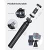 imageLamicall Tripod for iPhone  3 in 1 Flexible Phone Tripod with Wireless Remote  iPhone Tripod Stand for Video Recording Vlogging Selfie Compatible with iPhone Samsung Go Pro Digital CameraBlack