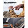 imageLamicall for Apple Watch Ultra 2 Ultra Titanium Screen Protector  Aviation Titanium Bumper Frame Case Cover 2Pack Professional Tempered Glass Film Light OrangeTitanium