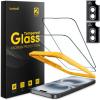 imageLamicall 22 for iPhone 16 Plus Max Screen Protector 67quot with Camera Lens Protector Top 9H Tempered Glass Film Easy Alignment AntiScratch 0 Bubbles HD Clear for iPhone 16 Plus  2 Pack Each16 61