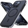 imageLamicall Magnetic Phone Case for MagSafe  18 FT MilGrade Drop Protection Shockproof Case with Air Bumpers Metal Buttons for iPhone 15 Pro Max Black Titanium15 Pro Max 67